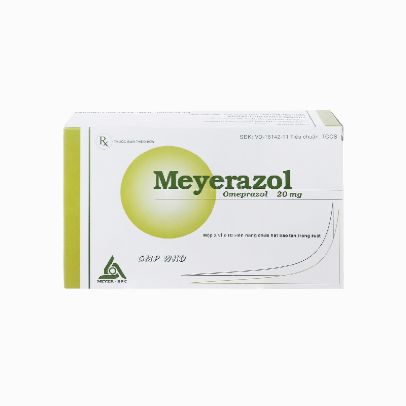 Thuốc trị trào ngược dạ dày, thực quản Meyerazol | Hộp 30 viên