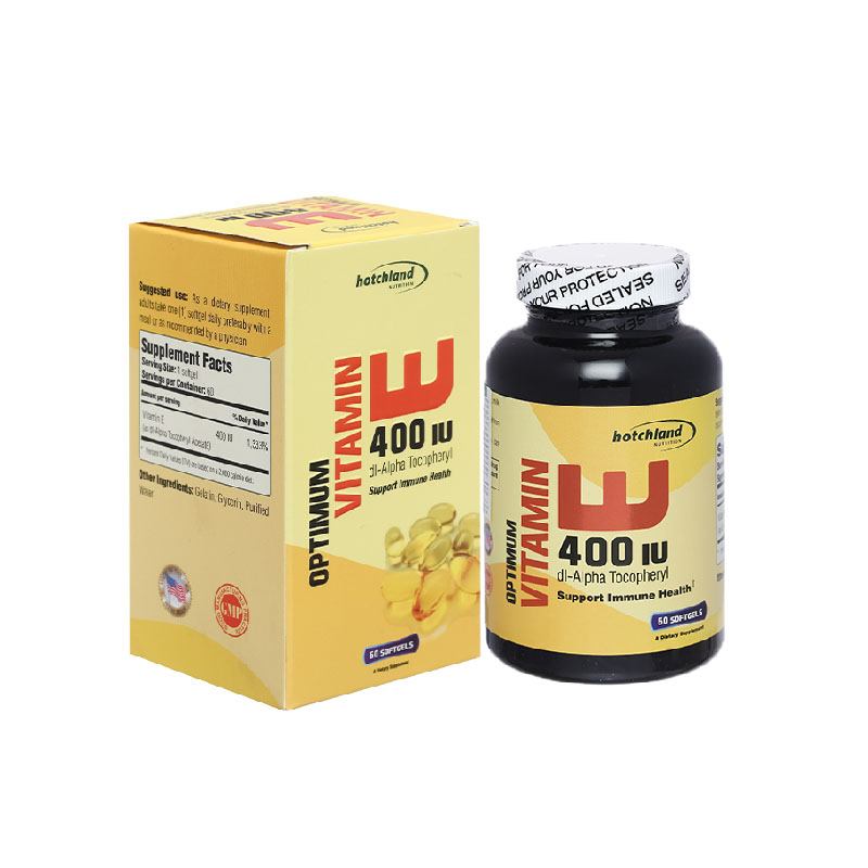Thuốc ngăn ngừa lão hóa Optimum Vitamin E 400IU | Hộp 60 viên