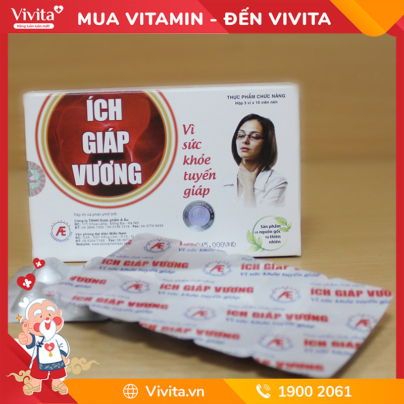 Ích Giáp Vương Hỗ Trợ Điều Trị Bệnh Tuyến Giáp (Hộp 30 Viên)