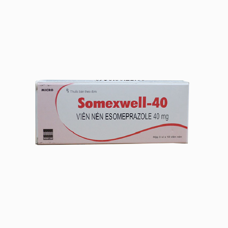 Thuốc trị trào ngược dạ dày, thực quản Somexwell-40 | Hộp 30 viên