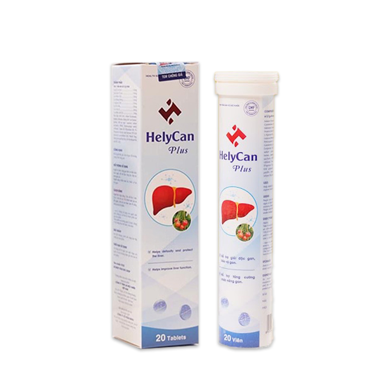 HelyCan Plus Viên Sủi Hỗ Trợ Giải Độc Tăng Cường Chức Năng Gan (Tuýp x 20 Viên)