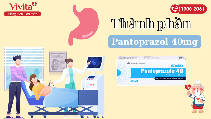 Thành phần của thuốc trị trào ngược dạ dày, thực quản Savi Pantoprazol 40