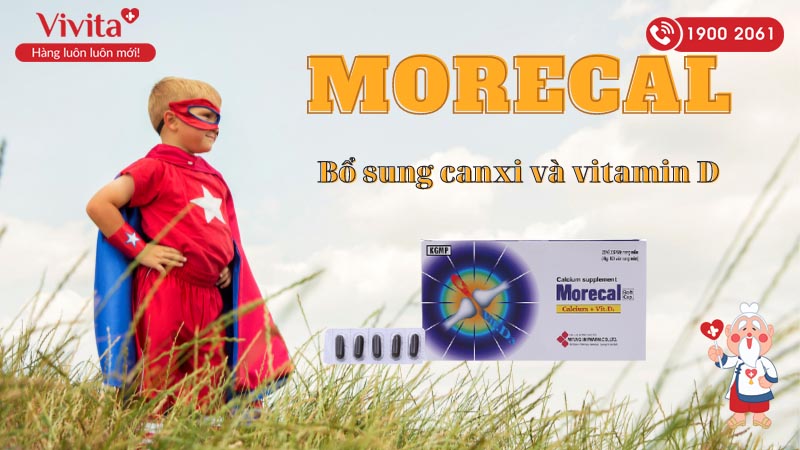 Thuốc bổ sung canxi và vitamin D Morecal