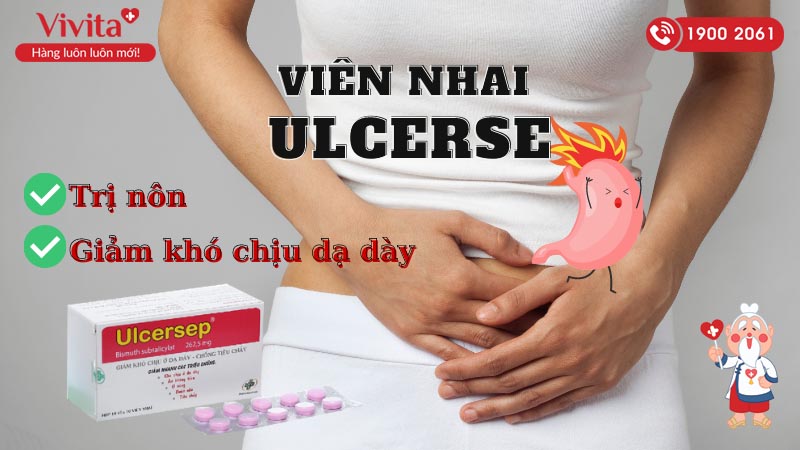 Thuốc trị nôn và giảm khó chịu dạ dày Ulcersep