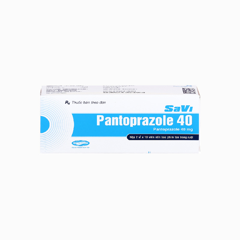 Thuốc trị trào ngược dạ dày, thực quản Savi Pantoprazol 40 | Hộp 20 viên