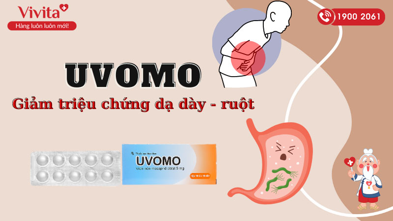 Thuốc giảm các triệu chứng ở dạ dày - ruột Uvomo