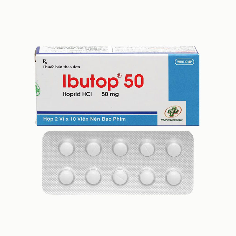 Thuốc trị các triệu chứng viêm dạ dày Ibutop 50 | Hộp 20 viên