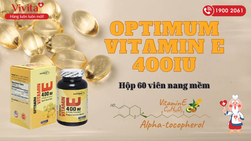 Thuốc ngăn ngừa lão hóa Optimum Vitamin E 400IU