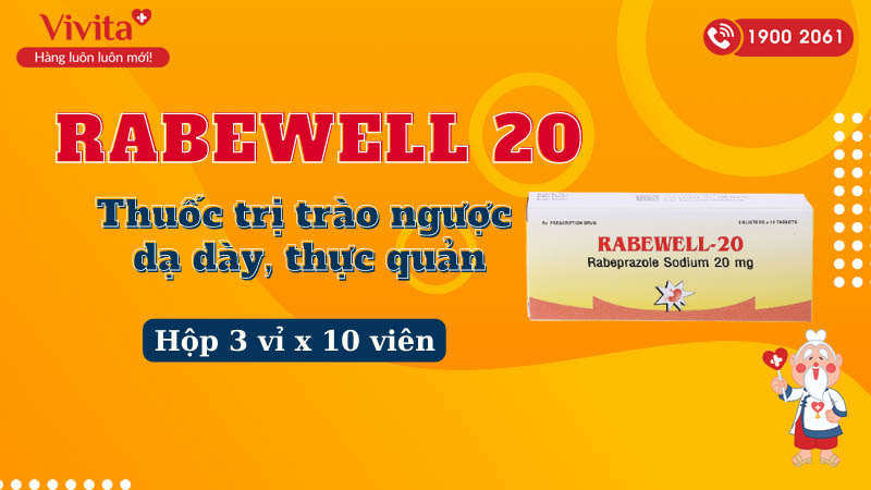 Thuốc trị trào ngược dạ dày, thực quản Rabewell-20