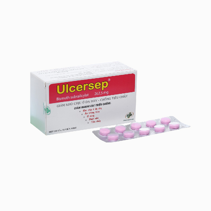 Thuốc trị nôn và giảm khó chịu dạ dày Ulcersep | Hộp 100 viên