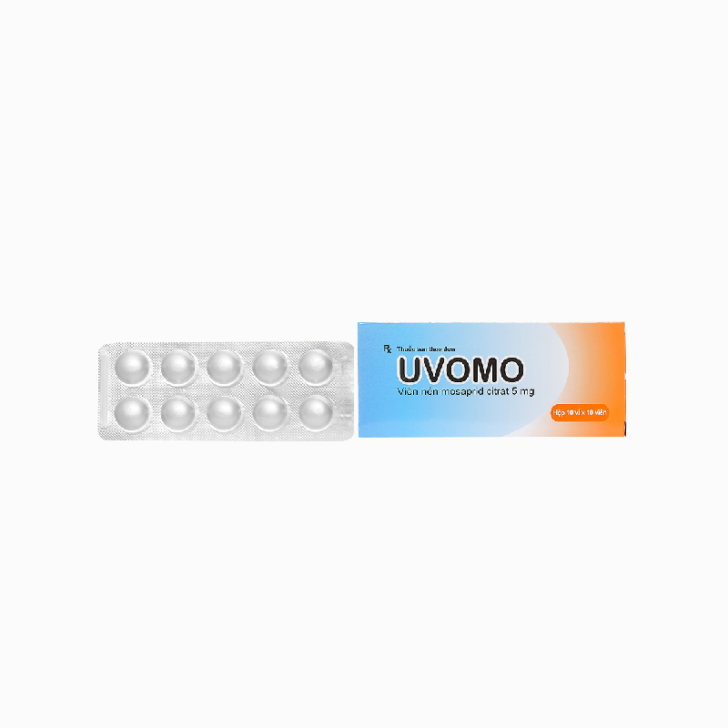 Thuốc giảm các triệu chứng ở dạ dày - ruột Uvomo | Hộp 100 viên