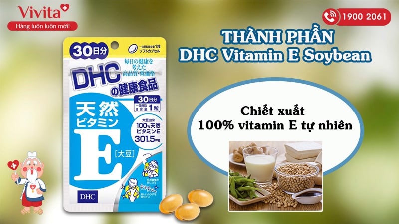 Viên Uống DHC Vitamin E Soybean 30 Days