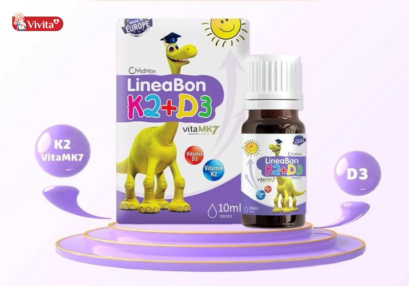 Bổ sung vitamin D với trẻ sơ sinh Lineabon Drops
