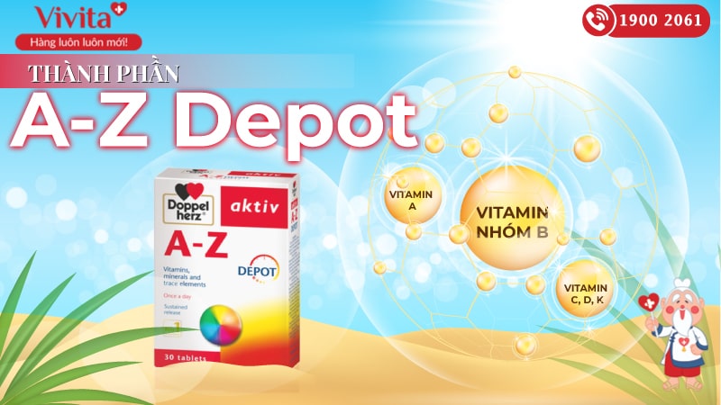 Vitamin tổng hợp cho người lớn Multivitamin Doppelherz Aktiv A-Z Depot