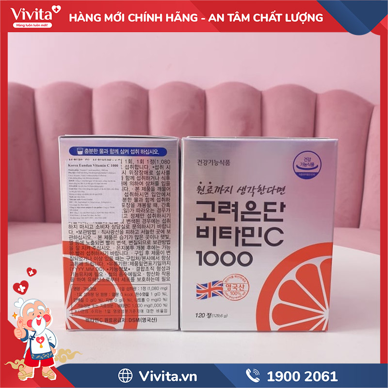 Lưu ý khi dùng viên uống vitamin C 1000mg Eundan Hàn Quốc