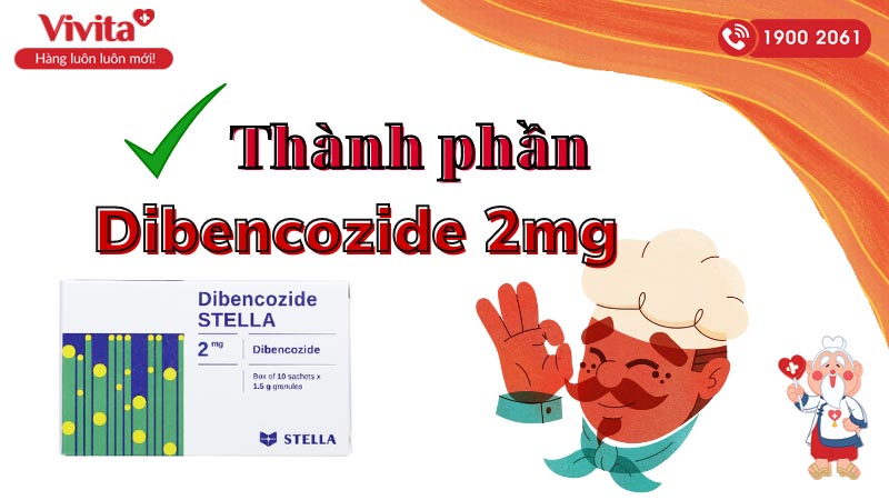 Thành phần của thuốc cốm Dibencozide Stella 2mg