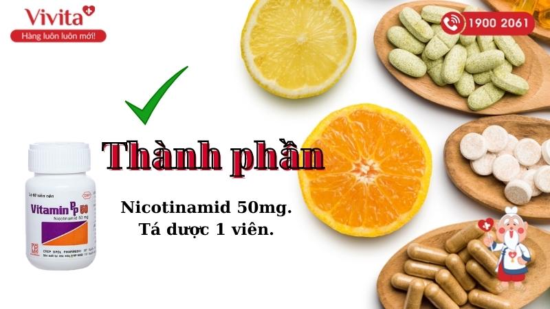 Thành phần của thuốc Vitamin PP 50 Pharmedic