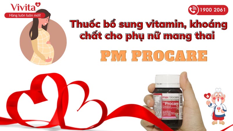 Thuốc bổ sung vitamin, khoáng chất cho phụ nữ mang thai PM Procare