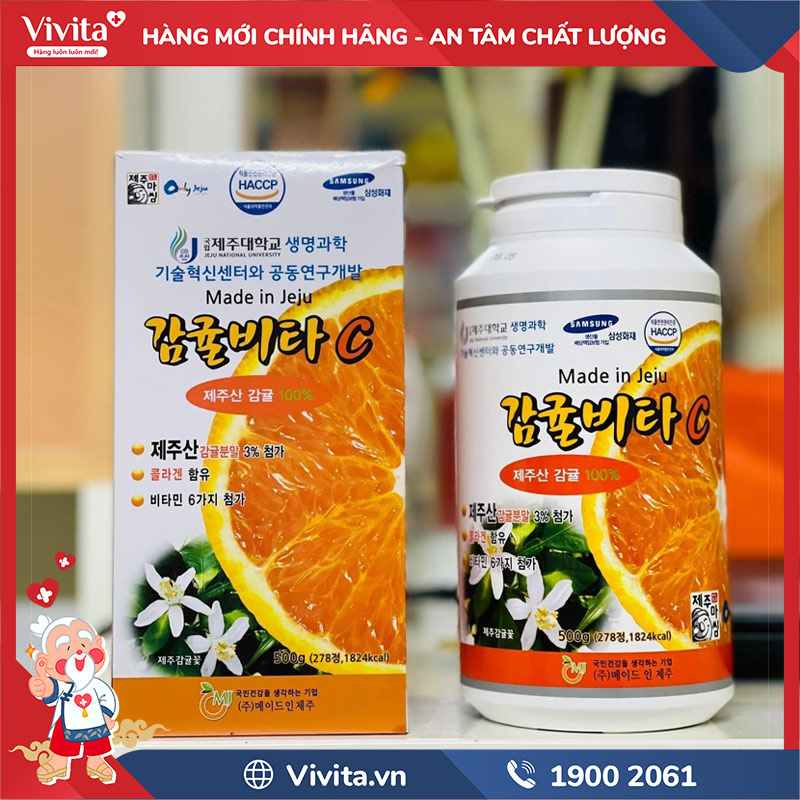 Viên ngậm vitamin C Jeju 500g Hàn Quốc là sản phẩm hỗ trợ bổ sung vitamin C được điều chế từ nguồn trái cây của đảo Jeju, đem lại hương vị ngon ngọt dịu dễ chịu, phù hợp với trẻ em lẫn người lớn.