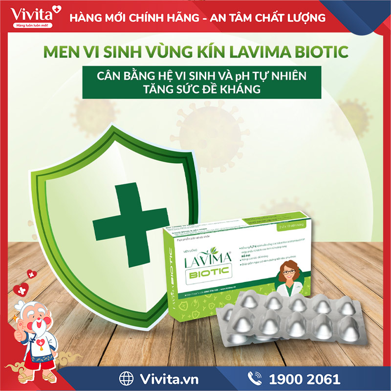 Viên uống phụ khoa Lavima Biotic của Công ty TNHH Dược phẩm Lavifa hiện có sức hút mạnh đối với khách hàng Việt Nam vì sở hữu công thức đặc biệt kết hợp giữa thảo dược và men vi sinh cao cấp nhập khẩu
