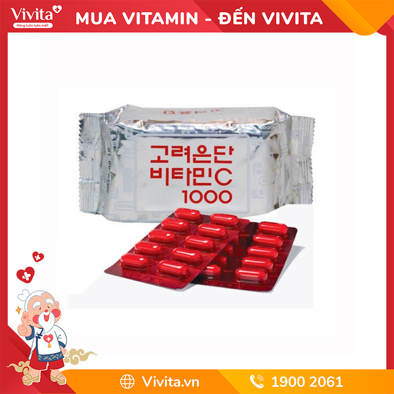 Viên Uống Vitamin C 1000mg Eundan Hàn Quốc Hỗ Trợ Trắng Da (Hộp 120 Viên)