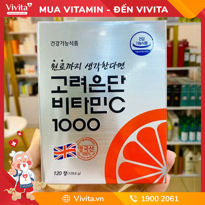 Viên Uống Vitamin C 1000mg Eundan Hàn Quốc Hỗ Trợ Trắng Da (Hộp 120 Viên)