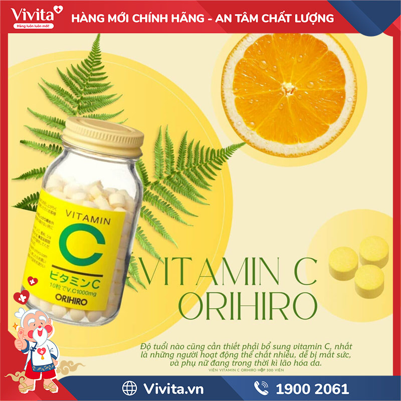 Vitamin C Orihiro là sản phẩm nhập khẩu chính ngạch từ Nhật Bản