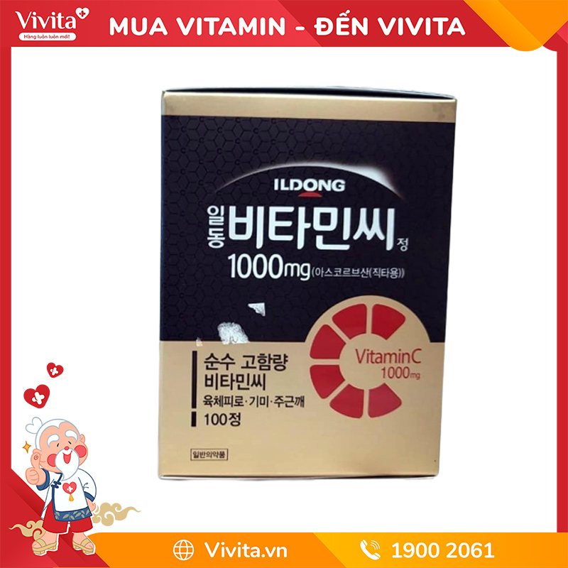 Vitamin C ILDONG 1000mg Hàn Quốc (Hộp 100 Viên)