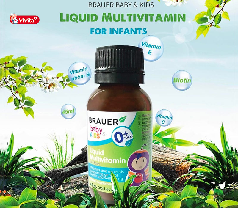 vitamin tổng hợp cho trẻ Vitamin Brauer Baby & Kids Liquid Multivitamin For Infant