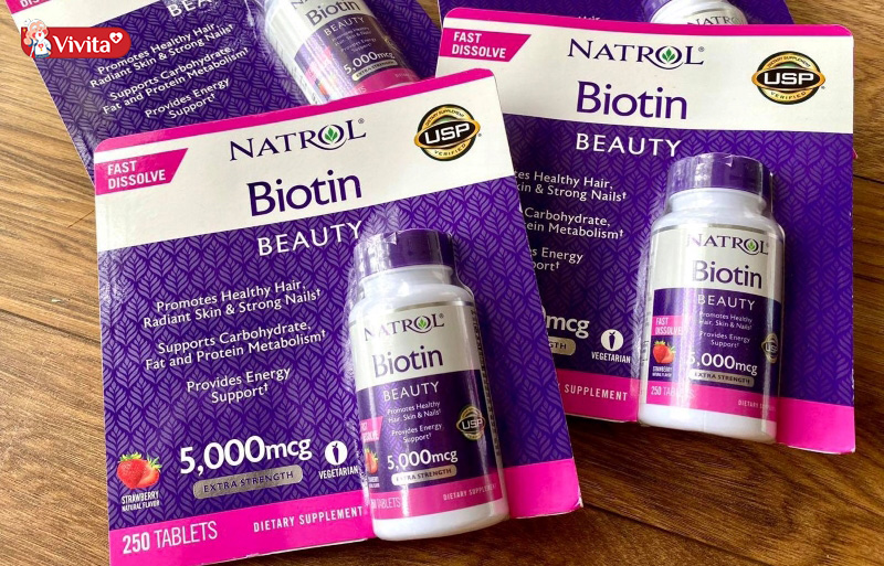 Sản phẩm hỗ trợ mọc tóc natrol Biotin