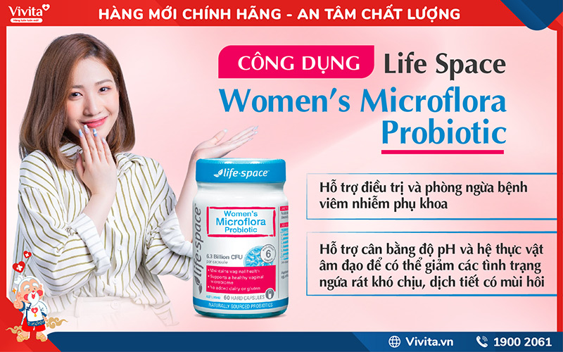 công dụng Life Space Women’s Microflora Probiotic