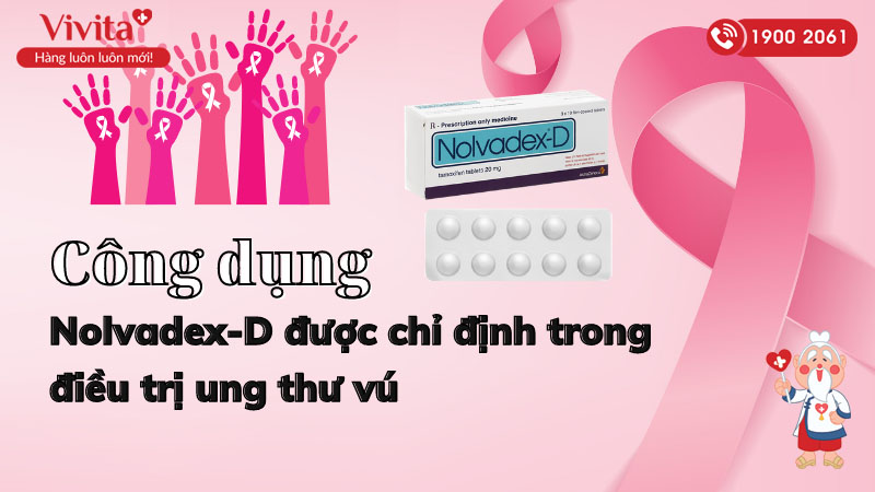 Công dụng (Chỉ định) của thuốc trị ung thư vú Nolvadex-D