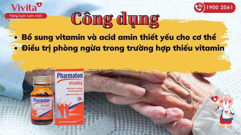 Công dụng (Chỉ định) của thuốc bổ sung vitamin và khoáng chất Pharmaton Vitality