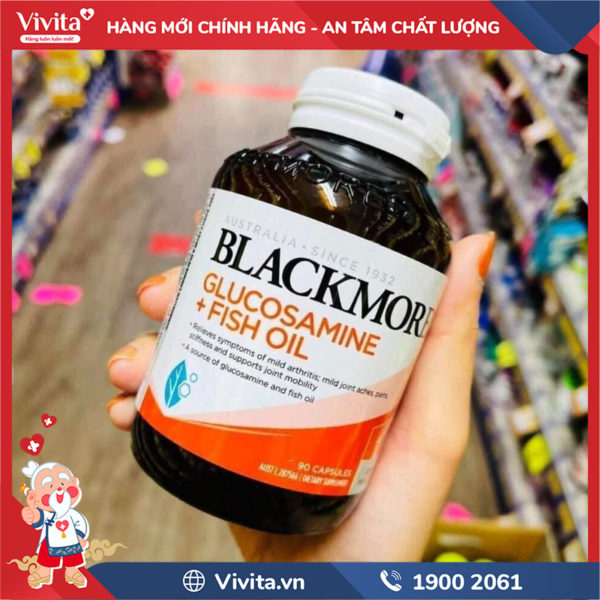 Blackmores Glucosamine + Fish Oil hộp 90v hỗ trợ giảm đau xương khớp