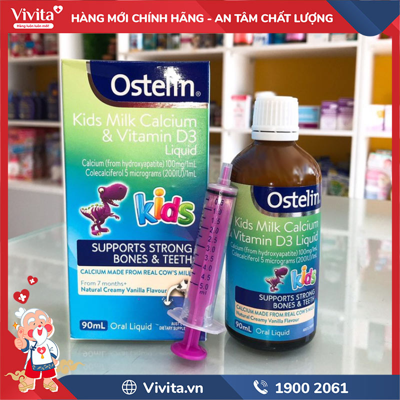 giới thiệu ostelin kids milk calcium & vitamin d3 liquid