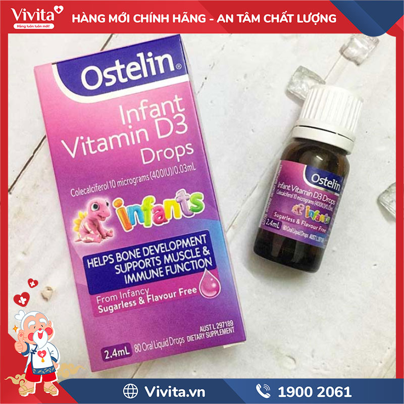 lưu ý khi dùng ostelin infant vitamin d3 drops