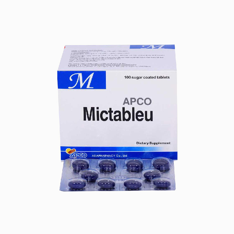 Thuốc trị viêm đường tiết niệu Mictableu Apco | Hộp 100 viên