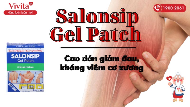 Cao dán giảm đau, kháng viêm cơ xương Salonsip Gel Patch