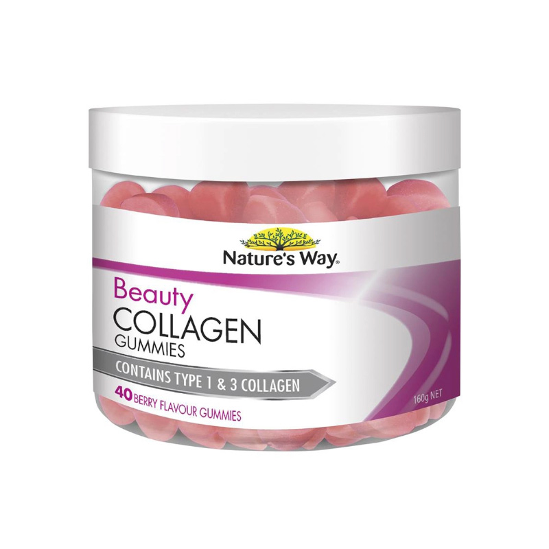 Kẹo Dẻo Collagen Nature's Way Beauty Collagen Gummies Hỗ Trợ Chống Lão Hóa (Hộp 40 Viên)