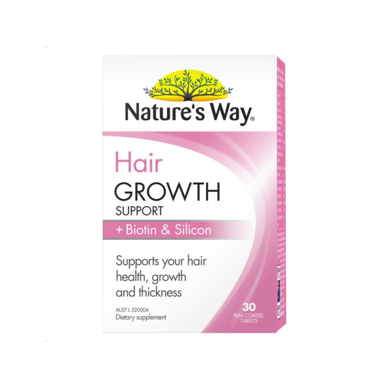 Nature's Way Hair Growth Support + Biotin & Silicon (Hộp 30 Viên)