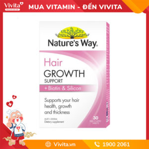 nature's way hair growth support + biotin & silicon