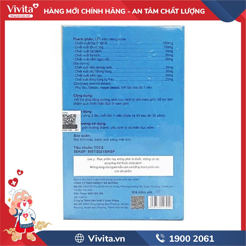 Nhất Nam Dương Hỗ Trợ Tăng Cường Sinh Lý Nam | Hộp 50 Viên