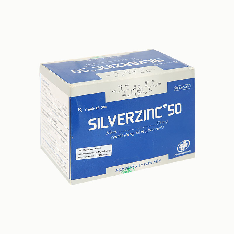 Thuốc bổ sung kẽm SilverZinc 50 | Hộp 100 viên