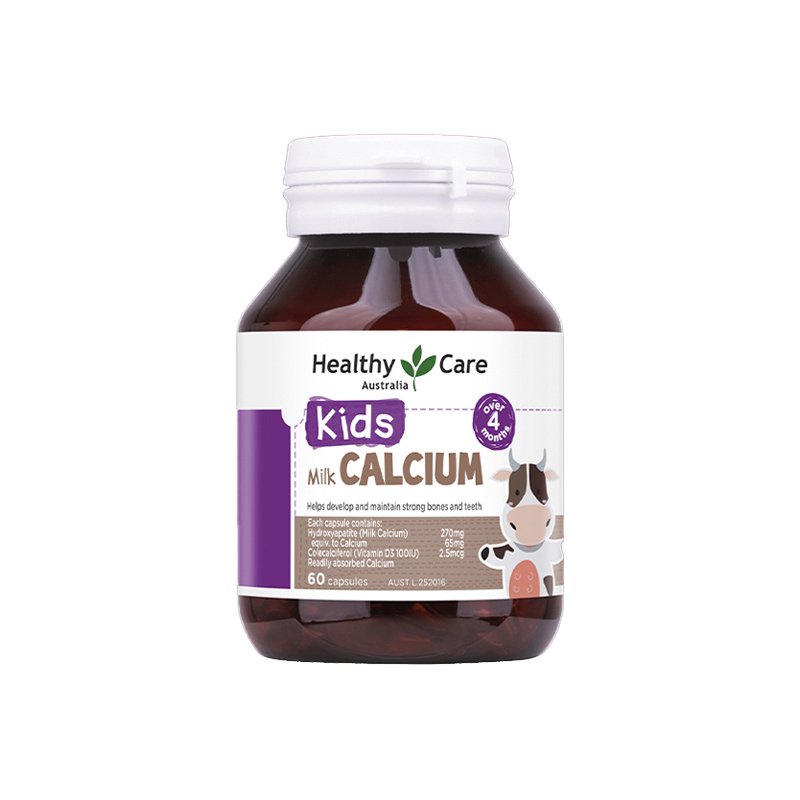 Viên Uống Canxi Sữa Cho Bé Healthy Care Kids Milk Calcium | Hộp 60 Viên