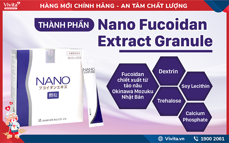 thành phần Nano Fucoidan Extract Granule