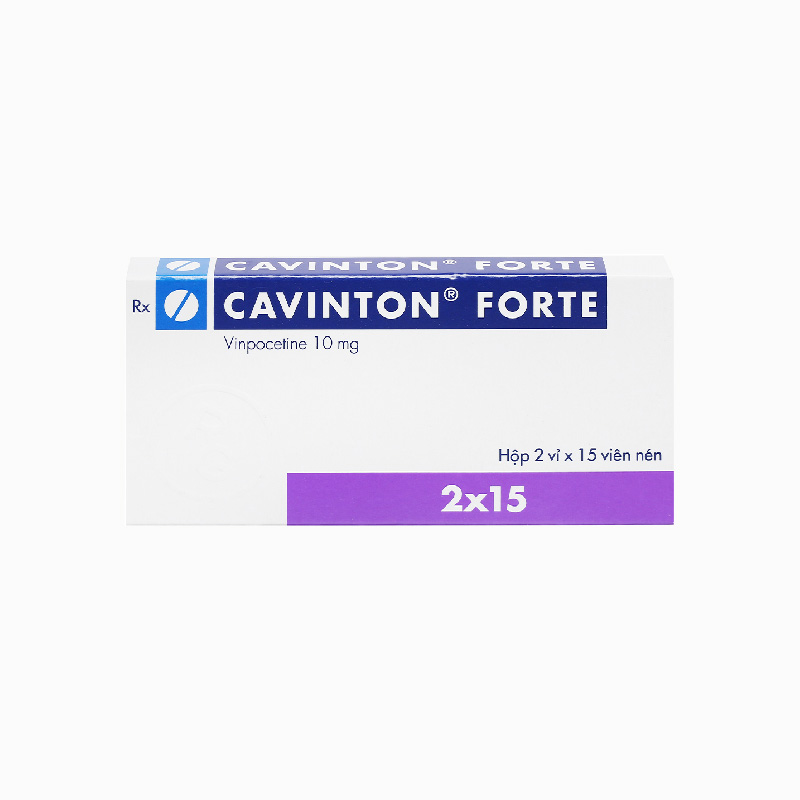Thuốc trị rối loạn tuần hoàn não Cavinton Forte 10mg | Hộp 30 viên