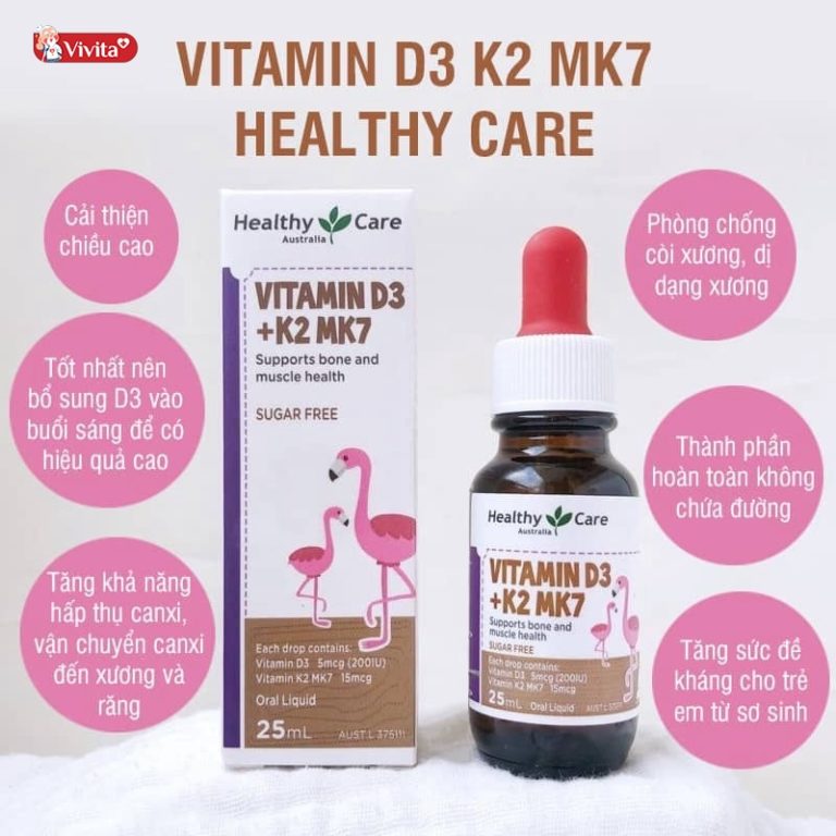 Vitamin D3 K2 MK7 có tác dụng gì? Nhà Thuốc Vivita