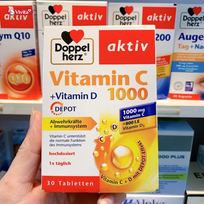 Viên Uống Bổ Sung Vitamin C Doppelherz của Đức