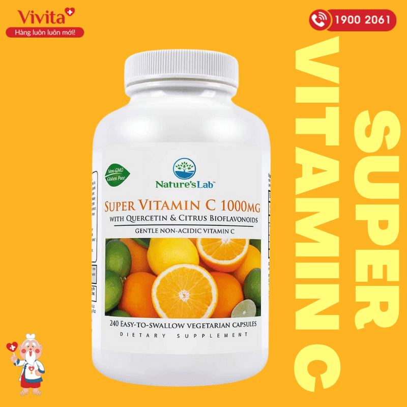 Viên uống bổ sung vitamin C Nature’s Lab Super
