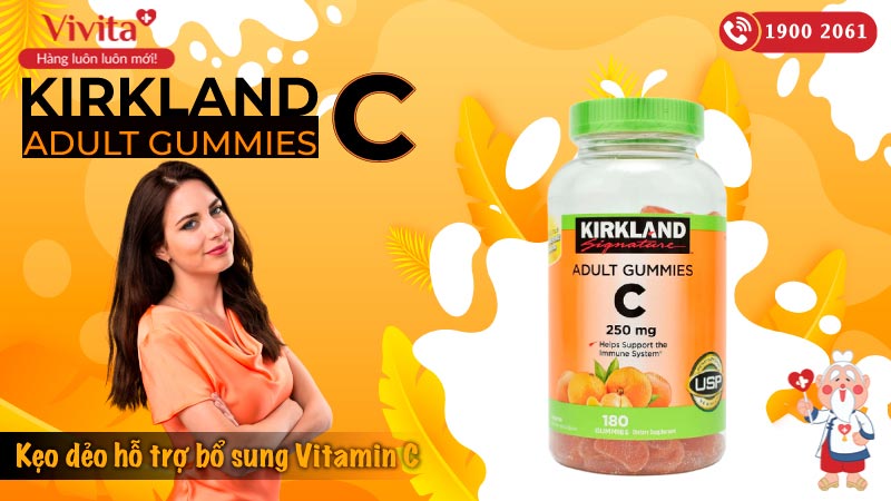 Viên uống bổ sung vitamin C viên nhai vitamin C Kirkland Của Mỹ